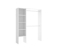 DEKIT Grupo RIMOBEL Suit - Armoire Dressing Ouverte avec Quatre étagères - Blanc - 187 x 140/110 x 40 cm