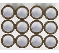 Dressing Malin Lot de 12 Rouleaux d’Adhésif Havane 4,8 cm x 68 m - Haute Résistance & Adhérence | Idéal pour Déménagement, Emballage & Expédition
