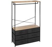 Dressing penderie 6 tiroirs Tissa gris foncé 5five Gris G