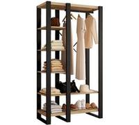 Dressing penderie étagère ONYX bois et noir Noir G