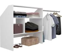 Dressing Sous Comble, Mélaminé Blanc, 1 Penderie, L197 x P50 x H94 cm