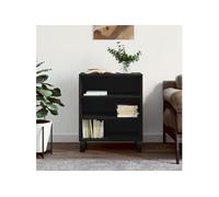 vidaXL Buffet noir 57x35x70 cm bois d’ingénierie 827141