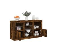 vidaXL Dressoir met LED-verlichting 123x37x67 cm gerookt eikenkleurig3209083 chêne G