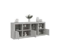 Dressoir met LED-verlichting 164x37x67 cm grijs sonoma eiken3209056