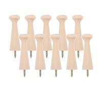 DRESSOOS 10 Crochets Muraux en Bois Khaki pour Entrée, Porte-manteaux Simples et Élégants, Rangement Polyvalent pour Écharpes et Vêtements, Lot de 10 Pièces