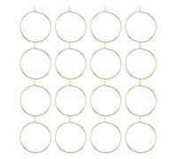 DRESSOOS 150pcs Marqueurs pour Verres à Vin en Plaque Électrifiée Or, Design Unique et Élégant, Facile à Utiliser pour Éviter les Confusions Lors de Mariages et Événements