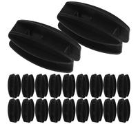 DRESSOOS 25 isolateurs d'angle pour clôture électrique à Fil Haute résistance, Supports de Fil en Plastique Noir pour enclos à bétail et Applications agricoles, 6,5 x 3,5 x 3,5 cm