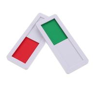 DRESSOOS 2pièces Panneau Indicateur de Porte Coulissante Signal de Confidentialité Bureau Panneau État Ouvert Fermé Indicateur de Réunion avec Curseur Rouge et Vert Signalisation pour