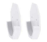 DRESSOOS 2pièces Support Tringle à Rideau Auto-adhésif Fixation sans Percage pour Rideaux de Support Mural Résistant Abs Installation Facile et Stable pour Salle de Bain