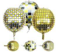 DRESSOOS 6pcs Ballons Boule Disco en Aluminium pour Décoration de Fête, Résistance à L'usure, Installation Facile, pour Soirée Jeux ou Anniversaire