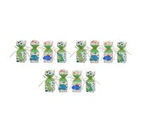 DRESSOOS Boîte à Motifs de Dinosaures Pratique en Carton Blanc 250g pour Décoration de Fête Anniversaire et Shower, Lot de 12 Pièces