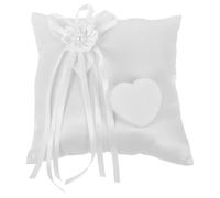 DRESSOOS Coussin en Tissu Design Floral Délicat Facile à Transporter Ranger Blanc Carré pour Alliance Mariage pour Cérémonie de Mariage