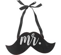 DRESSOOS Décoration de Mariage en Bois Foncé Créative avec Ruban, Panneau Suspendu pour Porte Extérieure, Accessoire de Fête pour Décorations Anniversaire et Mariage en Plein Air