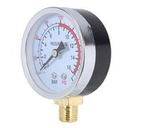 DRESSOOS Manomètre Vertical 0-16 Bar Filetage G1/4 Installation Facile 240 Psi Métal pour Applications Industrielles Mécaniques