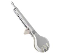 DRESSOOS Pince à Salade en Acier Inoxydable et Silicone Anti-brûlure, Ustensile Portable pour Barbecue et Banquets, pour Retourner Aliments Facilement