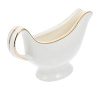 DRESSOOS Pot à Lait en Céramique Blanche Léger et Pratique pour Café et Eau, pour Parties et Cours, Contenant 1 Pièce