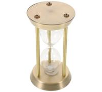 DRESSOOS Sablier Décoratif Vintage en Métal Or, Petit Sablier DIY Remplissable en Verre, Ornement Mémorable pour Décoration de Mariage et Fêtes de Nouvel an