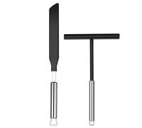 DRESSOOS Spatule à Crêpes en Acier Inoxydable Étaleur Ergonomique et Design Créatif, Outil Cuisine Pratique pour Crêpières et Stands de Nourriture