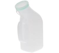 DRESSOOS Urinoir pour Hommes, Grosse Capacité 1200ml, Plastique Blanc, Facile à Nettoyer Brosse, pour Camping et Voyage, Étanchéité Couvercle Hermétique