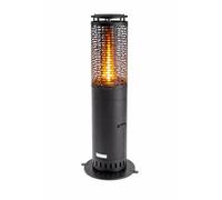 DREXON - Cheminée de Terrasse à Pellets 6,86 kW PATIO HEAT - Brasero pour exterieur et Jardin - Autonomie 2h - Structure Acier & Verre - IPX4 - 26 x 26 x 95 cm