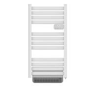 DREXON - Sèche Serviettes Électrique Blanc avec Soufflerie FAENA | Radiateur Salle de Bain Barres Plates | Programmable | Chauffage Rapide | Détection Fenêtre Ouverte | IP24 (Blanc, 1500W)