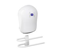 DREXON - Sèche-Serviettes Soufflant Électrique 2000 W - Double Barre Porte-Serviettes Indépendante - Chauffage Rapide - Thermostat Électronique - Minuterie 24h - IP24 - Salle de Bain - Modèle TEXAS