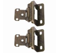 Drfeify 2 Pièces Charnière d'armoire à Fermeture Automatique en Acier Semi-enveloppant Charnière de Placard 1 2 Pouces pour Cuisine Salle de Bains RV Bateau Camping-car avec Ajustement à Fermeture