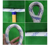 Drfeify Échelle de Corde d'évacuation d'urgence en Résine époxy Polyester, échelle 'Escalade 5 M 16,4 Pieds avec Crochets Métalliques pour Le Travail Aérien de Sauvetage en Cas 'Incendie,