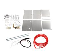 Drfeify Kit de Relocalisation de Boîtier de Batterie Universel Boîtier de Batterie en Acier Inoxydable avec Câble Négatif 4G de 5 M Montage Réglable Boulon Facile pour le Repositionnement de la du