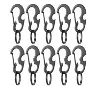 Drfeify Mousqueton Porte-clés, Boucle Décapsuleur en Acier Inoxydable 52 X 25 X 2,5 Mm, Clip Léger en D pour Sac à Dos, Boucle de Ceinture, Camping en Plein Air, Randonnée, Voyage (10PCS)