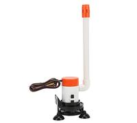 Drfeify Pompe de Vivier 350GPH ABS 12V Pompe de Puits d'appât avec Buse Réglable Filtre en Mousse et Ventouse Aérateur Submersible Portable pour la Pêche en Bateau Marin en Eau Douce et en Eau Salée