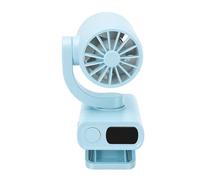 Drfeify Ventilateur Portable à Clipser, Mini Ventilateur Rechargeable à 199 Niveaux de Vitesse avec Rotation à Double Axe et Affichage Numérique pour L'extérieur (BLUE)