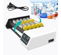 DRFGHK Agitateur orbital numérique, mélangeur à rouleau de laboratoire, vitesse réglable : 20-80 tr/min, avec minuterie, mode bascule + roulement, moteur sans balais, pour 10 x 50 ml/14 tubes de
