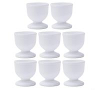 Drhomeam Lot de 4 ou 8 coquetiers blancs en plastique pour œufs durs et souples, 57SOZVMMJ2NDI0486RGXR3QH3820I