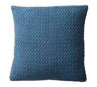 Drift Home - Coussin Bleu Sarcelle (43 x 43 cm) en Coton Recy urable - Remplissage Inclus - Texturé et Tissé - Jeté Assorti Disponible