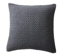 Drift Home - Coussin en Charbon de Bois (43 x 43 cm) - Coton Recy urable - Rembourrage Inclus - Coussin Texturé - Jeté Assorti Disponible