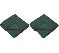 Drift Home - Jeté Vert Pompon (180 x 130 cm) - Coton recy urable - Couverture tissée - Texturée pour canapé (Lot de 2)