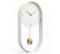 Driini Horloge Murale Moderne à Pendule - Cadre en métal décoratif et Unique, avec Cadran de 20,3 cm - Design Contemporain et Minimaliste, avec Fonctionnement Silencieux sans tic-tac - Comprend Un