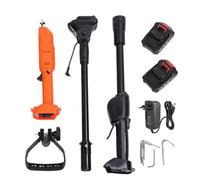 DriKou Désherbeur électrique sans Fil, alimenté par Batterie 21 V, Machine de désherbage Portable avec 4 Dents et tête à 7 Dents pour pelouse, Cour, Jardin