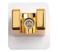 Drill-Free Shower Head Holder Adjustable Suction(Gold) | No drilling required, strong suction cup, adjustable angle, fits round and square heads, easy install
