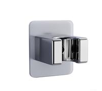 Drill-Free Shower Head Holder Adjustable Suction(Silver) | No drilling required, strong suction cup, adjustable angle, fits round and square heads, easy install