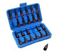Drill Socket Set, 3/8 Inch Drive with H3 H14 Hex Adapter Design, 24 Pieces