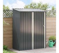 Drillkyn Abri de jardin en métal anthracite 153,5 x 86 x 200 cm, abri de jardin et abri à outils pour outils, vélo, tondeuse à gazon, barbecue, protection contre les intempéries verrouillable pour