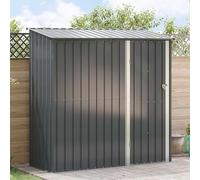 Drillkyn Abri de jardin en métal anthracite - 203 x 85,5 x 200 cm - Abri à outils pour outils, vélo et tondeuse à gazon, abri de jardin avec porte verrouillable, protection contre les intempéries pour