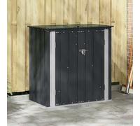 Drillkyn Boîte de rangement de jardin verrouillable - Noir - 101,5 x 57 x 100,5 cm - En acier - Rangement de jardin pour outils, vélo, tondeuse à gazon, barbecue, protection contre les intempéries