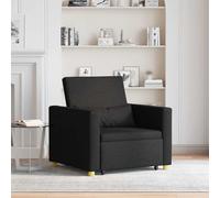 Drillkyn Canapé-lit extensible noir 90 x 165 x 87 cm en tissu avec cadre en acier et roue, fauteuil rembourré 3 en 1 pour salon et chambre à coucher, montage facile, fauteuil relax confortable