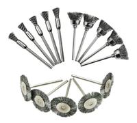 Drills à brosse de coupe de roue de fil, Brosse coupelle à roue métallique, Mini embouts de brosse , acier et laiton, multicolore, 15/98 pièces for Dremel(15pcs)