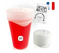 Drink Watch - Pack de 1 | Capuchon pour verres anti drogues | capote de verre Anti-Intrusion & Anti-Renversement | Réutilisable | Silicone alimentaire certifié | Fabriqué en France