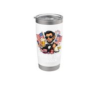 Drinkin Like Lincoln Beer Drapeau patriotique aigle américain amusant Gobelet isotherme en acier inoxydable double paroi
