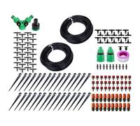 DRIP Kit d'irrigation goutte à goutte - Système d'irrigation de tuyau d'arrosage - Accessoires de jardin réglables intelligents automatiques de 98 pieds pour serre de jardin extérieur